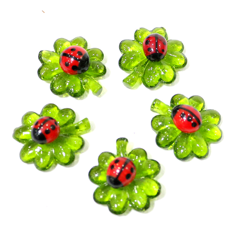 5pcs Green Mini Glass Four-Lea - Home Decor On Sale recension och pris