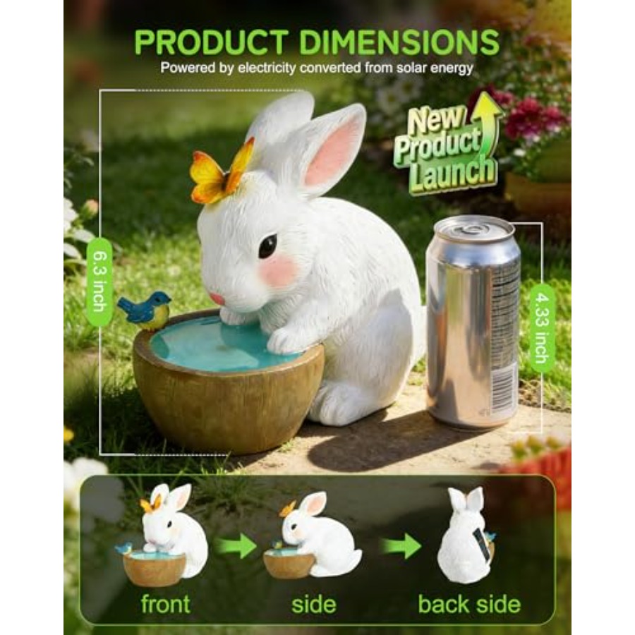 Solar Bunny Garden Outdoor Sta - Home Decor Garden recension och pris