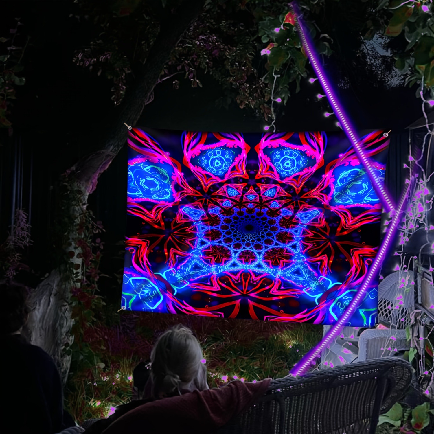 Psychedelic Geometric Pattern  - Aesthetic Tapestry recension och pris