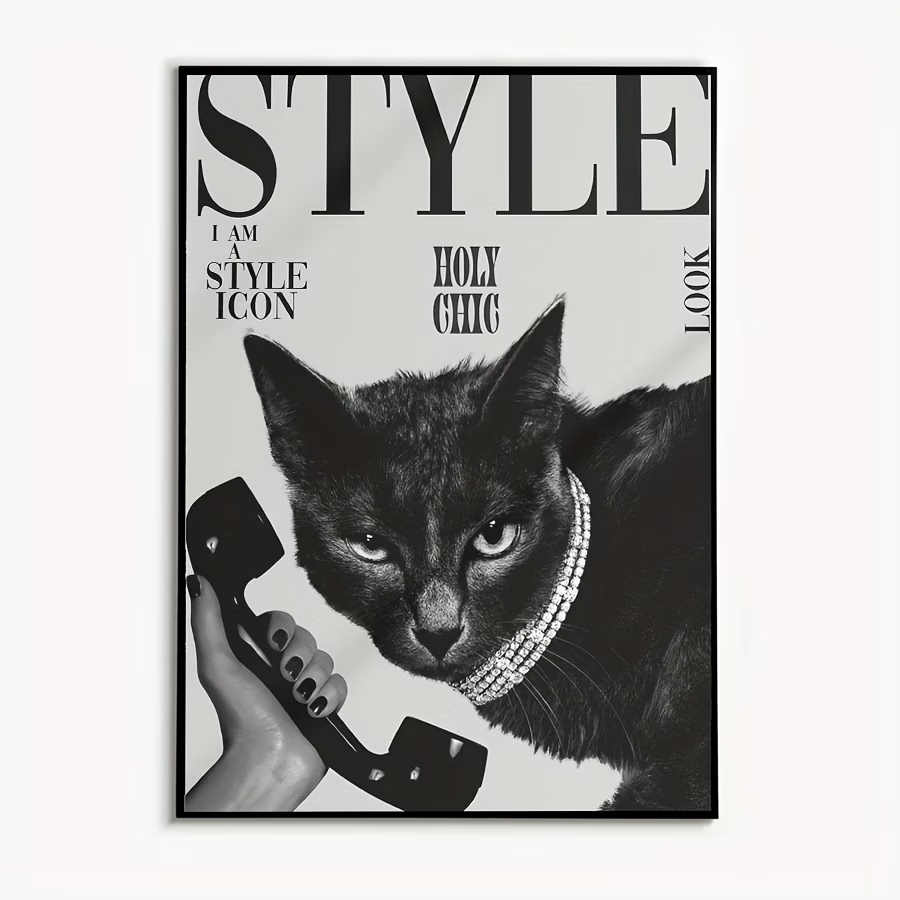 Retro Black Cat Making And Rec - Home Decor Retro recension och pris