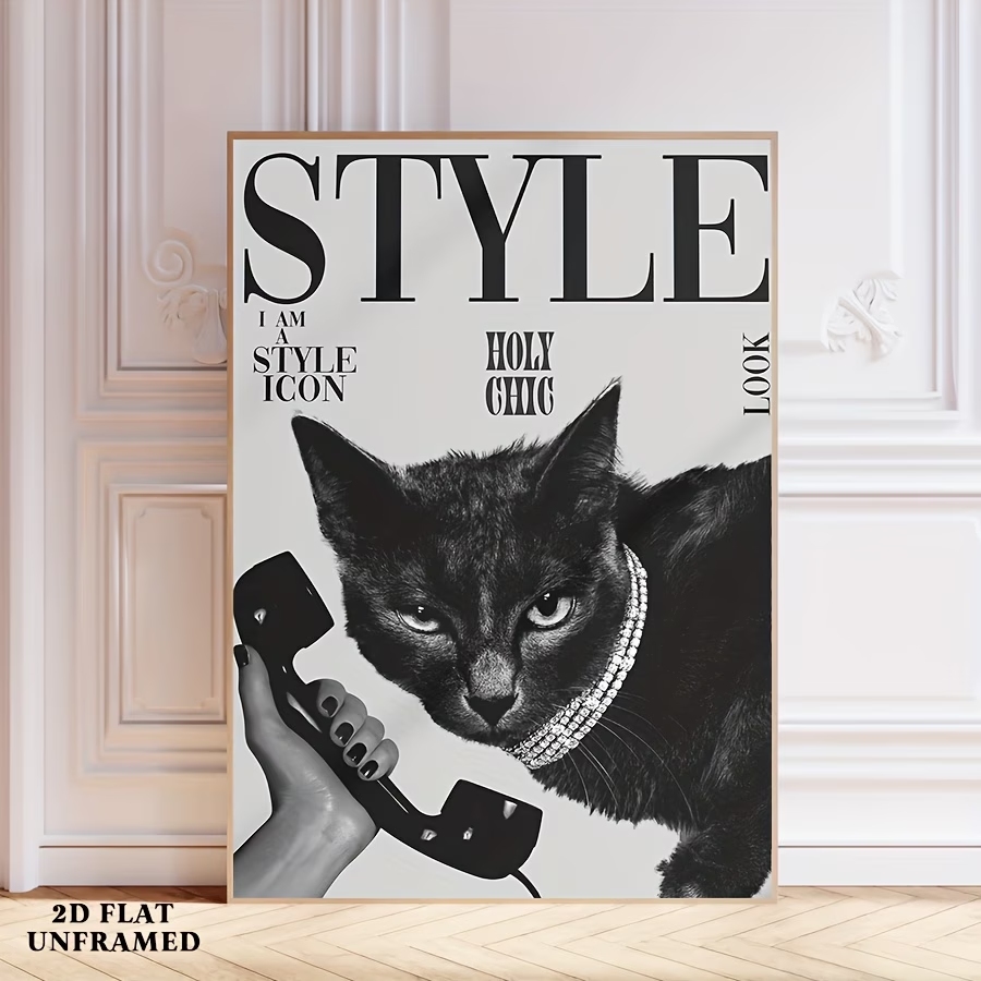 Retro Black Cat Making And Rec - Home Decor Retro recension och pris