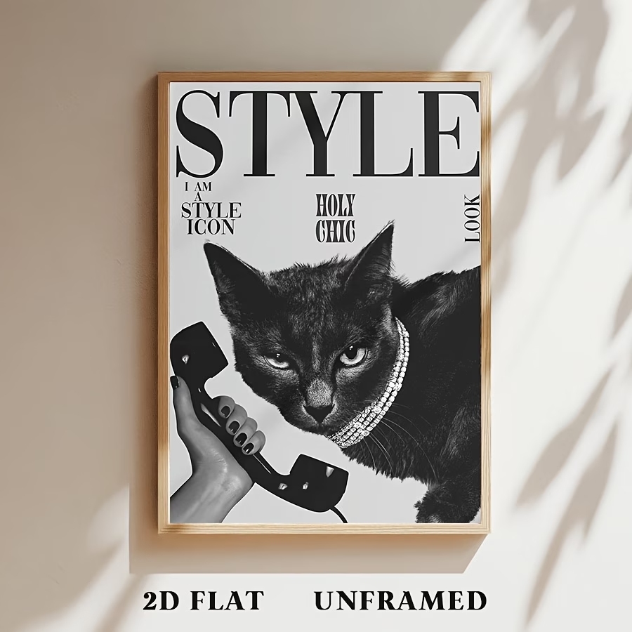 Retro Black Cat Making And Rec - Home Decor Retro recension och pris