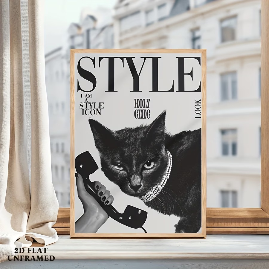 Retro Black Cat Making And Rec - Home Decor Retro recension och pris