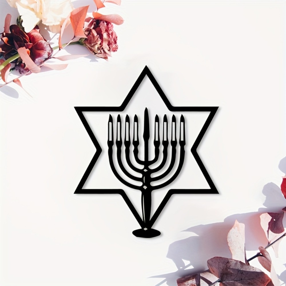 CIFBUY Metal Wall Art Menorah  - Home Decor Free recension och pris