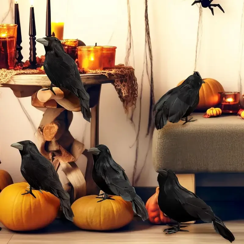 1PC Black Crow Halloween Decor - Home Decor Garden recension och pris