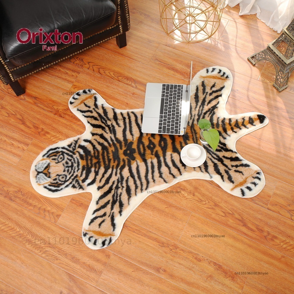 Tiger Printed Rug Cow Leopard  - Cowhide Rug Faux recension och pris