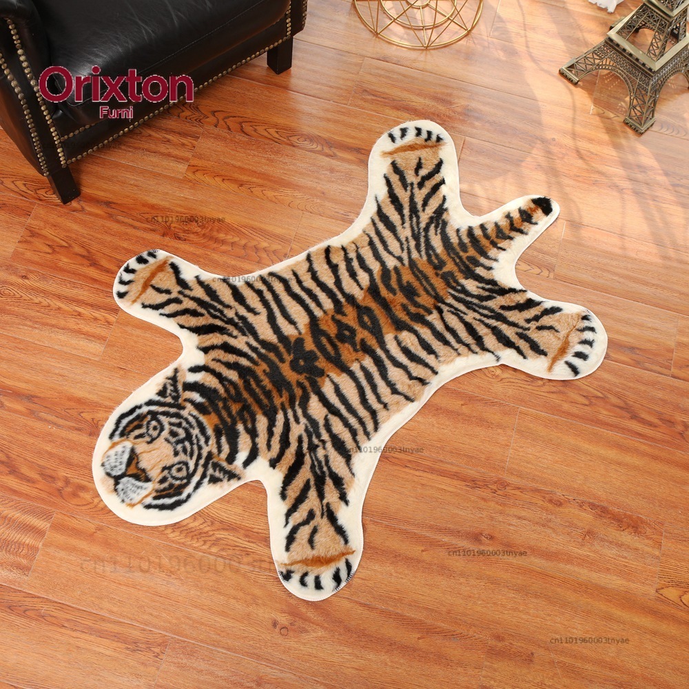 Tiger Printed Rug Cow Leopard  - Cowhide Rug Faux recension och pris