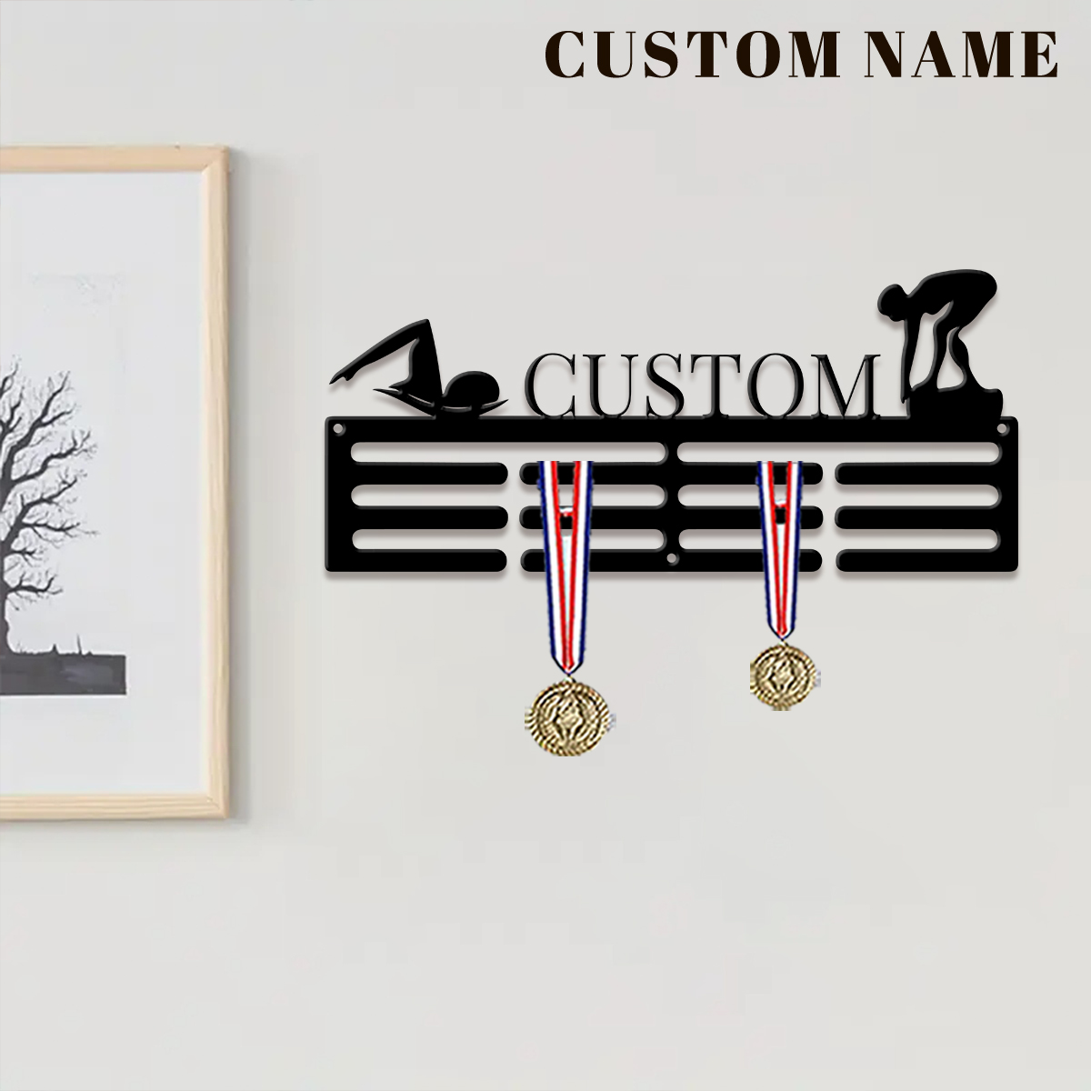 1pc Custom Swimming Metal Meda - Home Decor Halloween recension och pris