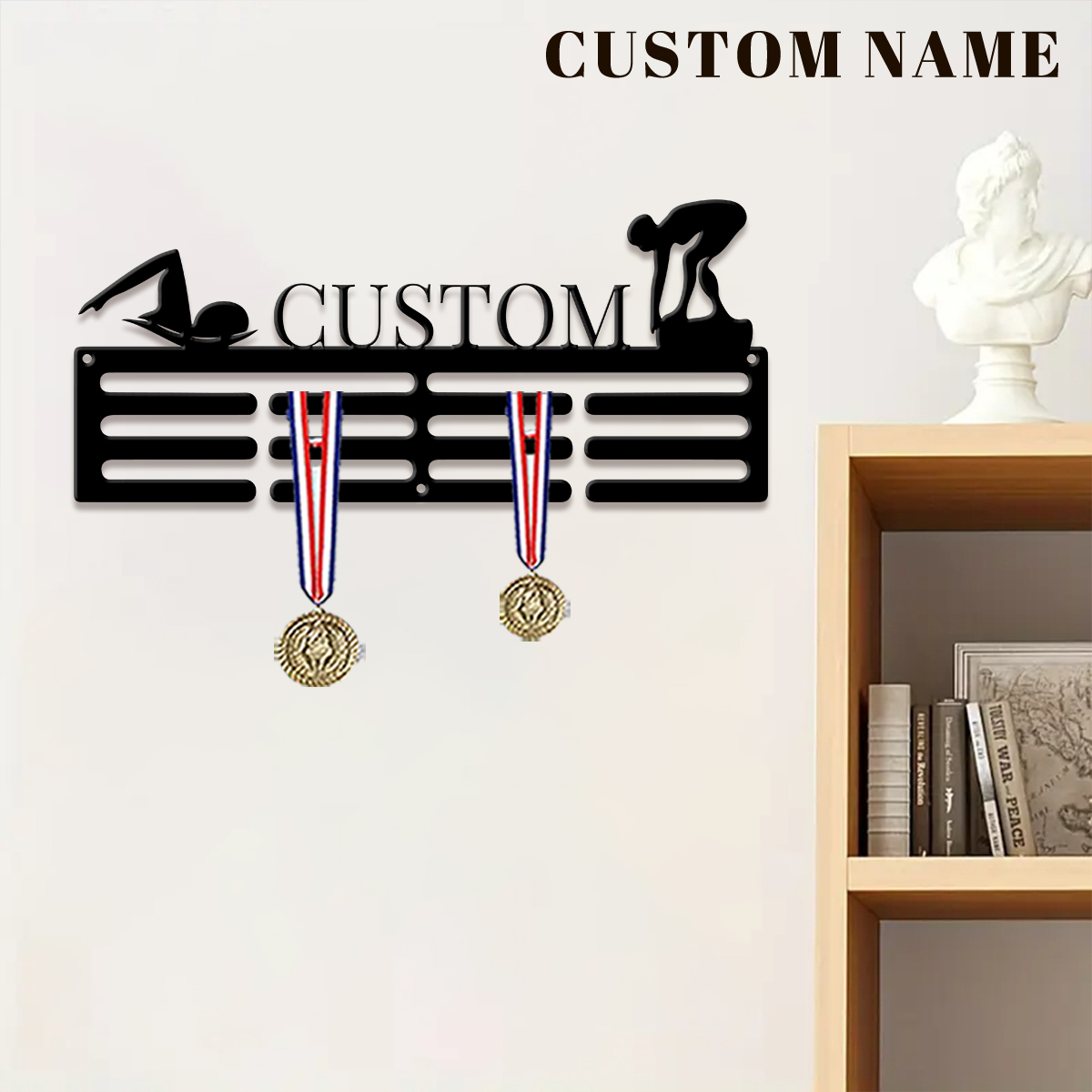 1pc Custom Swimming Metal Meda - Home Decor Halloween recension och pris