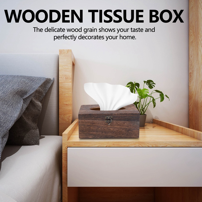 1PC Useful Wooden Retro Tissue - Home Decor Retro recension och pris