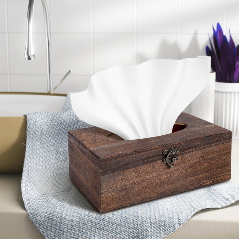 1PC Useful Wooden Retro Tissue - Home Decor Retro recension och pris
