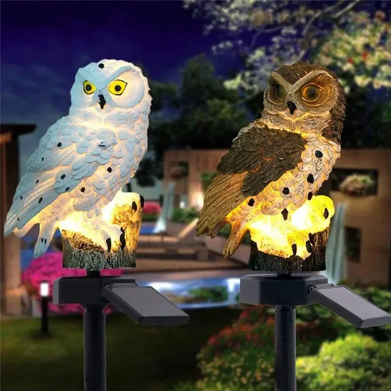 Solar Owl Statue Garden Light  - Home Decor Garden recension och pris