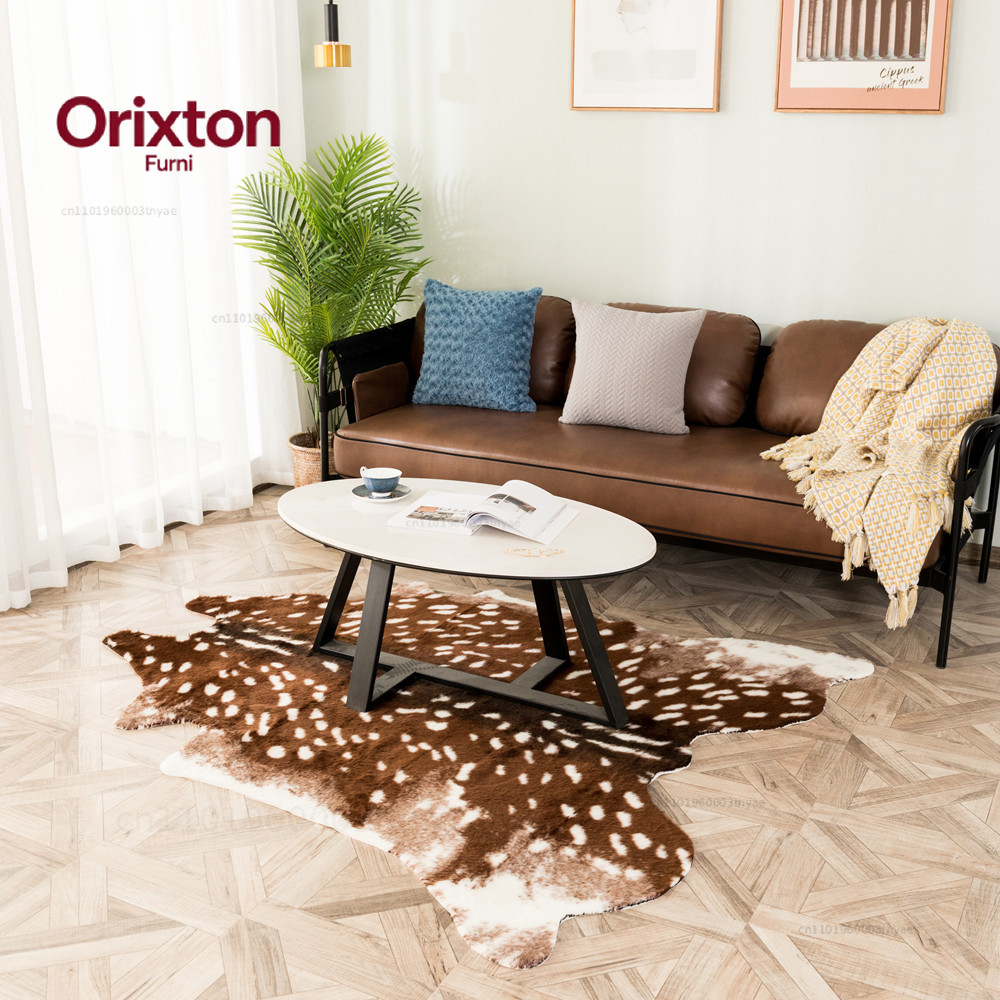 Fashion Hot Faux Deer Printed  - Cowhide Rug Faux recension och pris