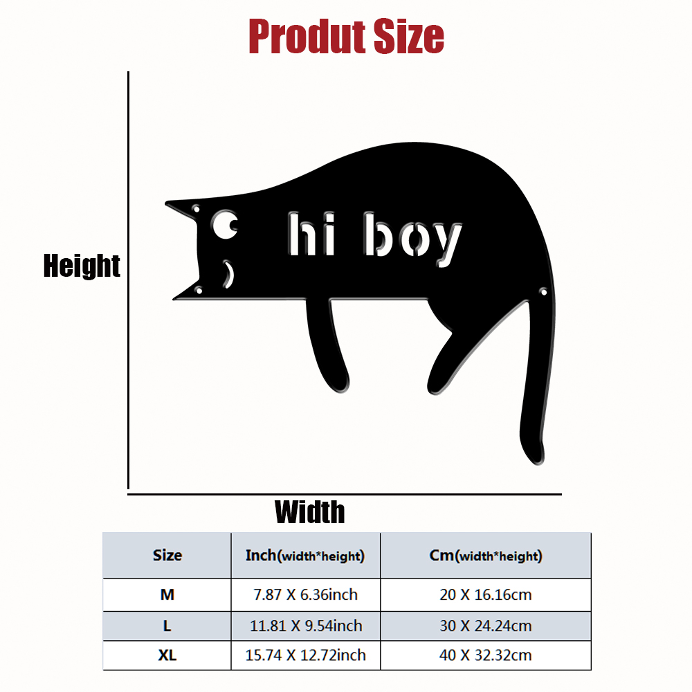 1Pc Custom cat Metal Door Stre - Home Decor Garden recension och pris
