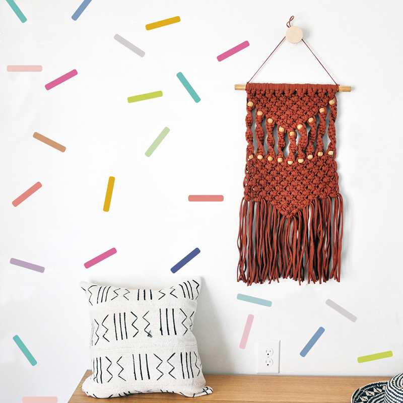 48pcs Colorful Candy Strip Wal - Home Decor Indonesia recension och pris