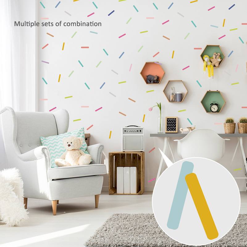 48pcs Colorful Candy Strip Wal - Home Decor Indonesia recension och pris