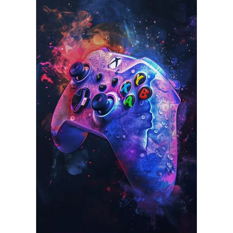 Watercolor Neon Video Game Pos - Home Decor Xbox Games recension och pris