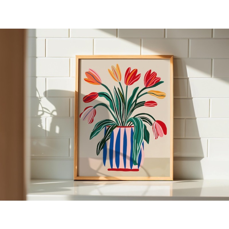 2pcs Tulip Flowers Canvas Wall - Home Decor Trends recension och pris
