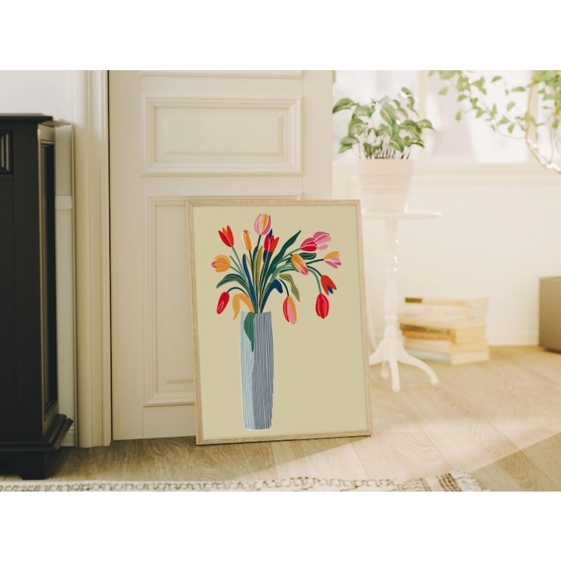 2pcs Tulip Flowers Canvas Wall - Home Decor Trends recension och pris