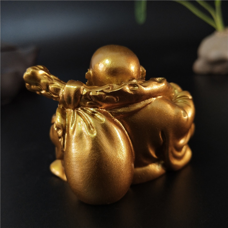 Golden Laughing Buddha Statue  - Home Decor On Sale recension och pris