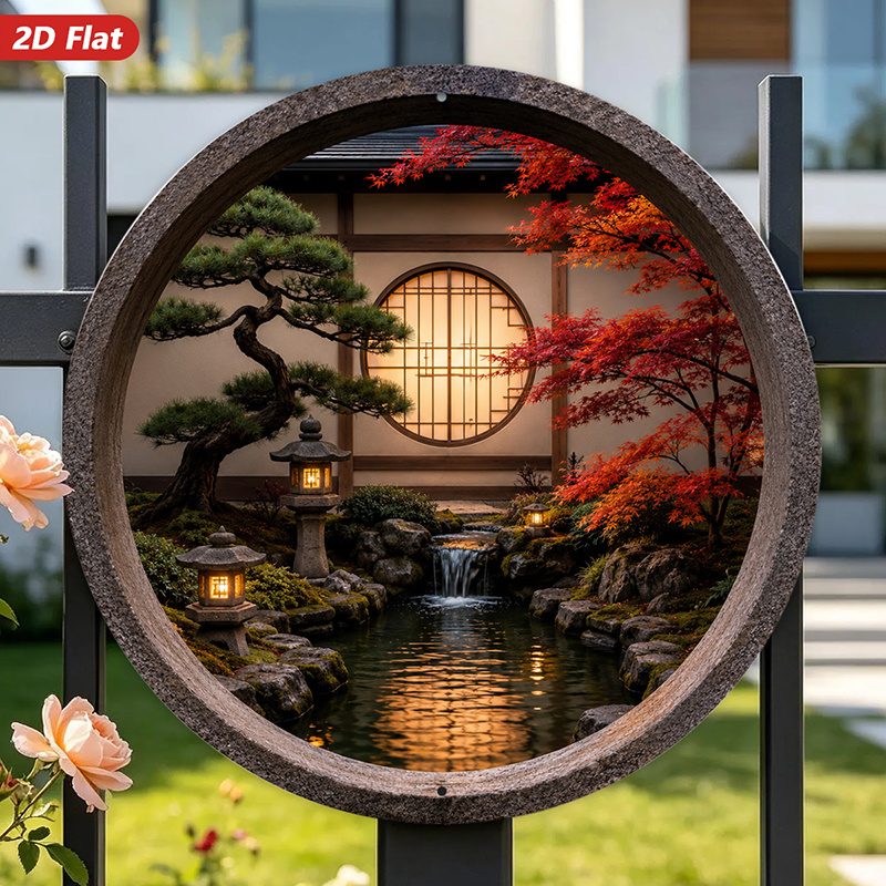 2D Flat, 1pc Round Metal Sign  - Home Decor Garden Ideas recension och pris