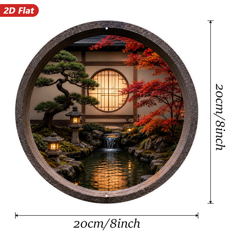 2D Flat, 1pc Round Metal Sign  - Home Decor Garden Ideas recension och pris
