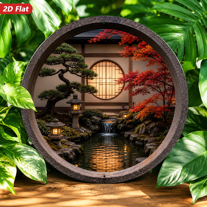 2D Flat, 1pc Round Metal Sign  - Home Decor Garden Ideas recension och pris
