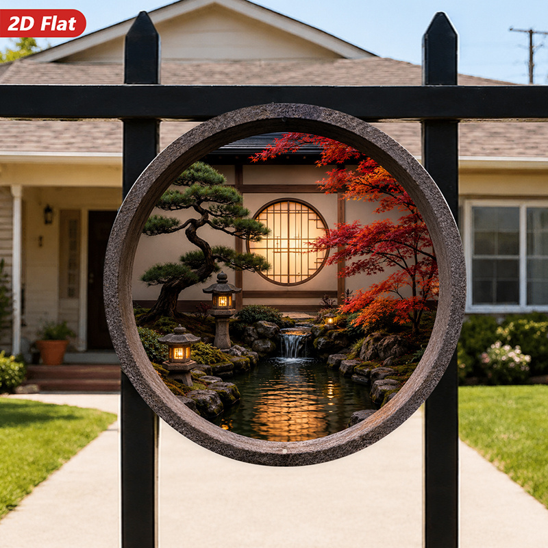 2D Flat, 1pc Round Metal Sign  - Home Decor Garden Ideas recension och pris