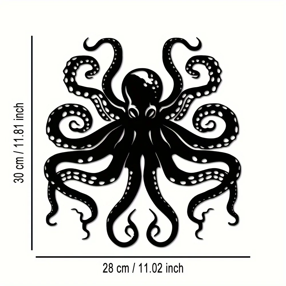 【2D Flat】Metal Octopus Wall De - Home Decor Garden Ideas recension och pris