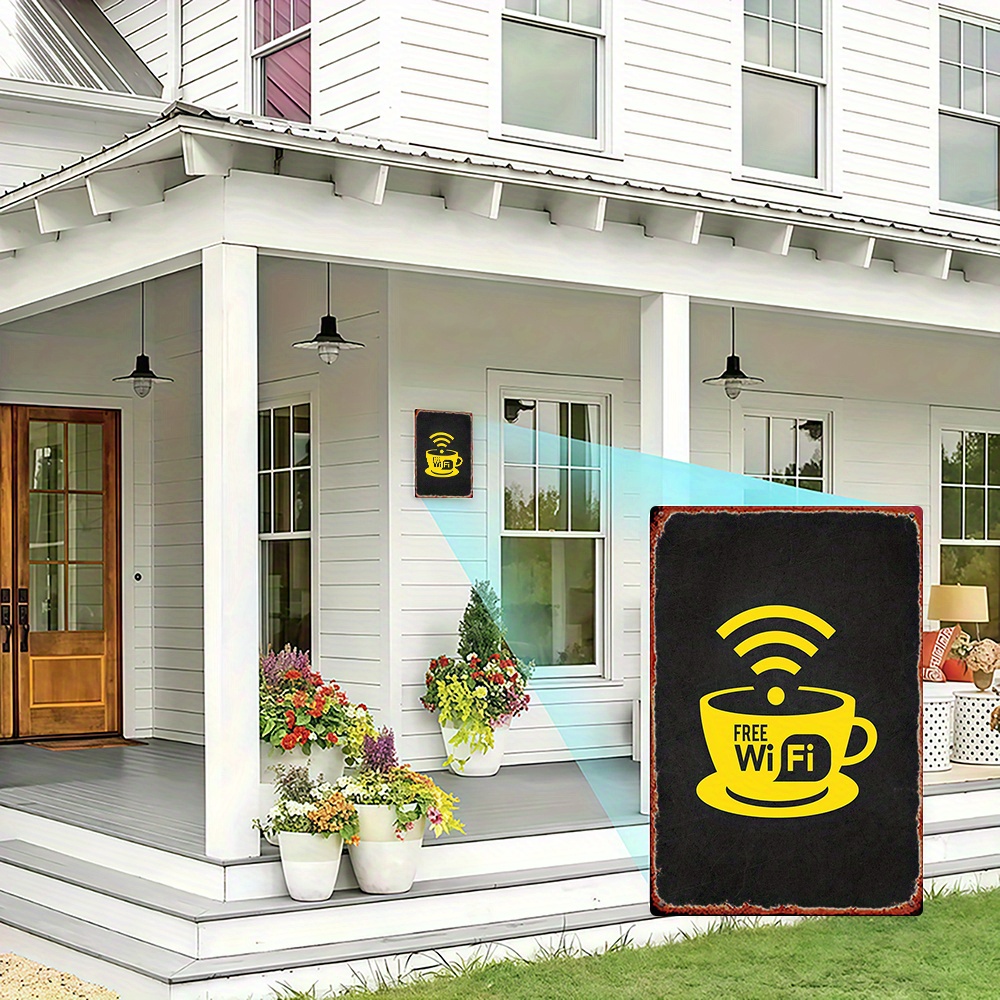 2D Vintage Metal Sign, WiFi Zo - Home Decor Garden Ideas recension och pris