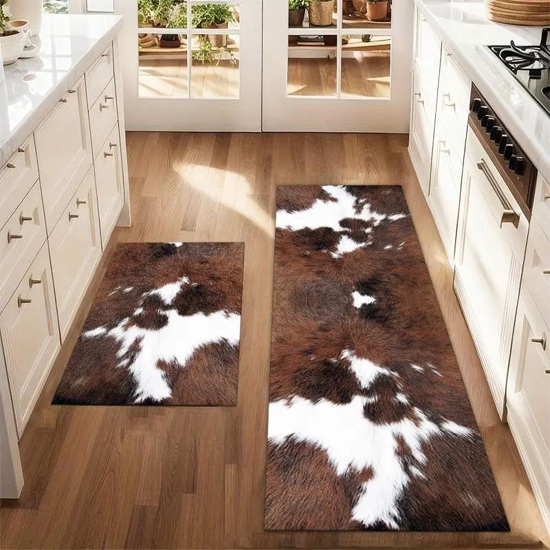 VIKAMA 1/2Pcs Western Cow Prin - Cowhide Rug Faux recension och pris
