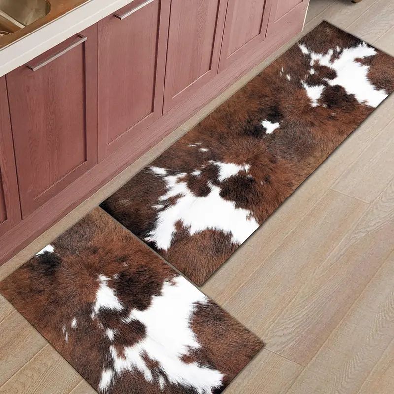 VIKAMA 1/2Pcs Western Cow Prin - Cowhide Rug Faux recension och pris