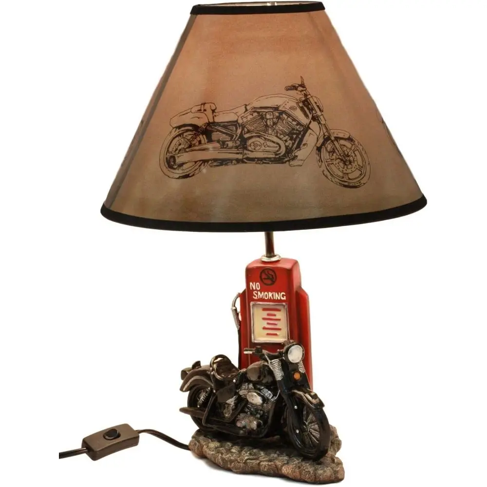 Vintage Retro Black Motorcycle - Home Decor Retro recension och pris