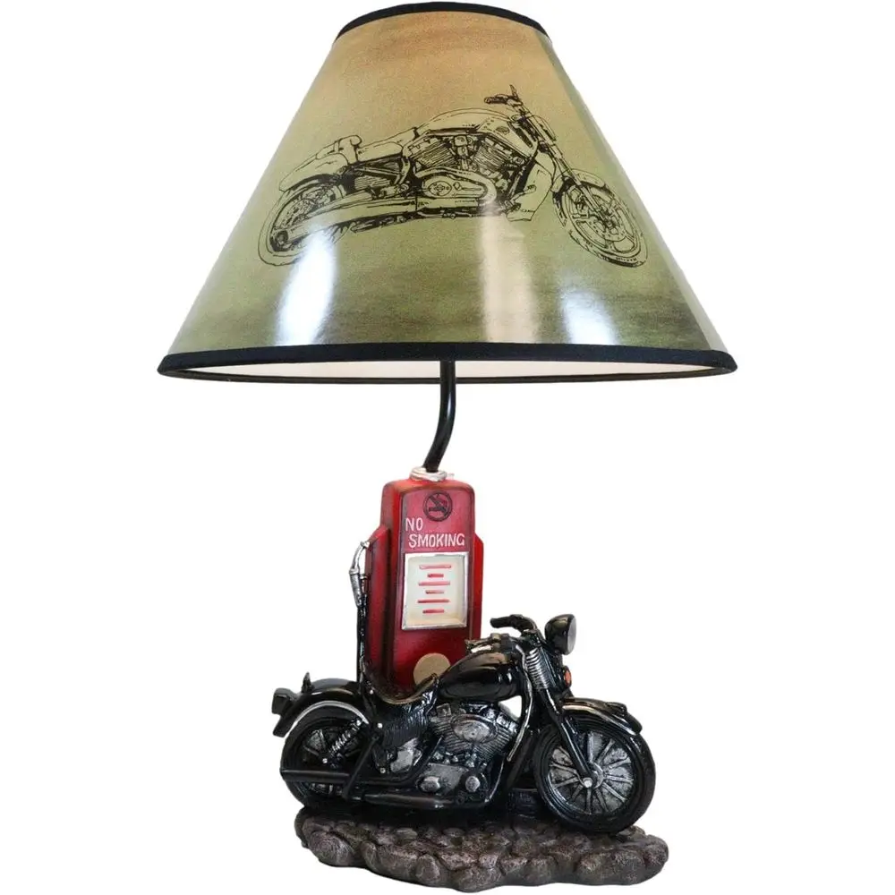Vintage Retro Black Motorcycle - Home Decor Retro recension och pris