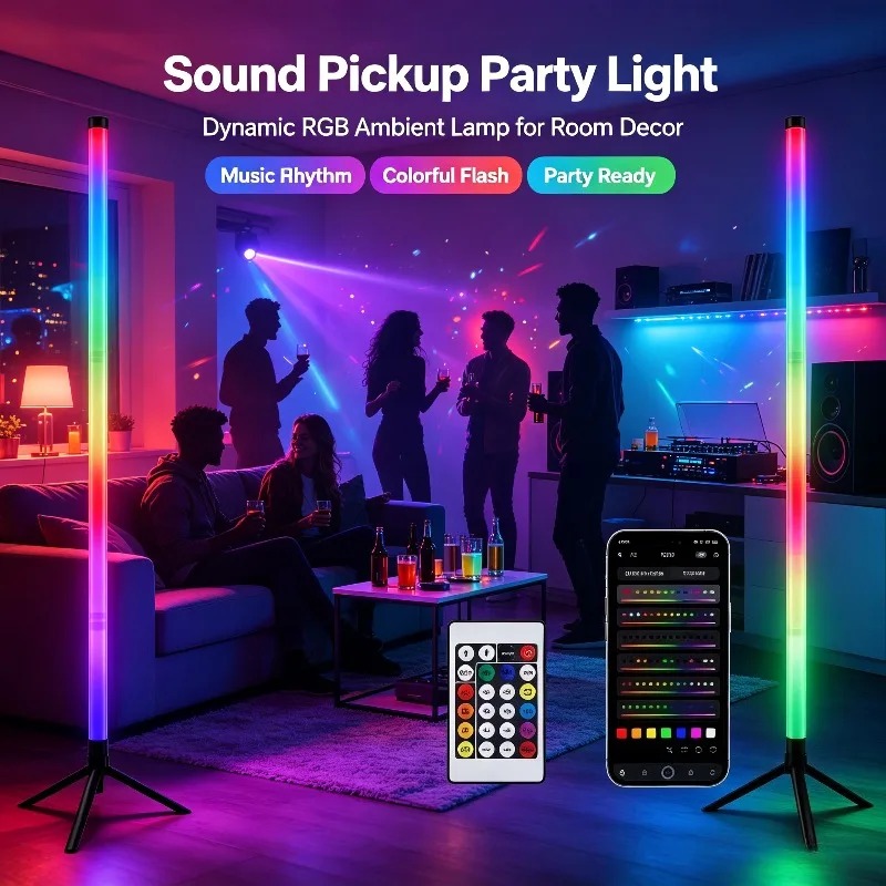 2PCS 120CM RGB Floor Lamp, Sou - Home Decor Lighting recension och pris