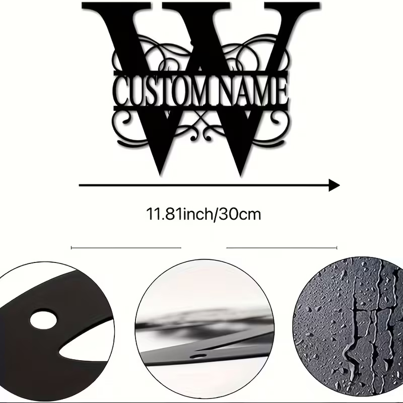 Classic Custom Monogram Metal  - Home Decor Garden recension och pris