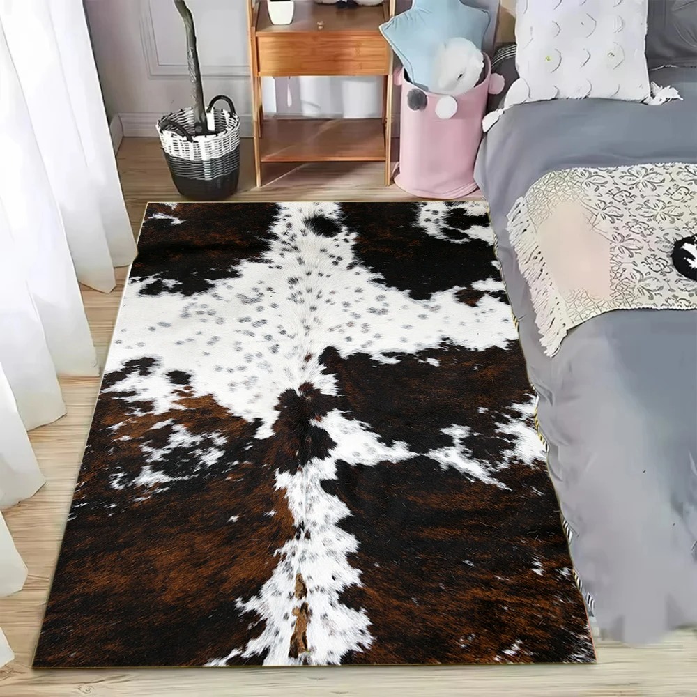 Faux Cowhide Pattern Area Rug  - Cowhide Rug Faux recension och pris