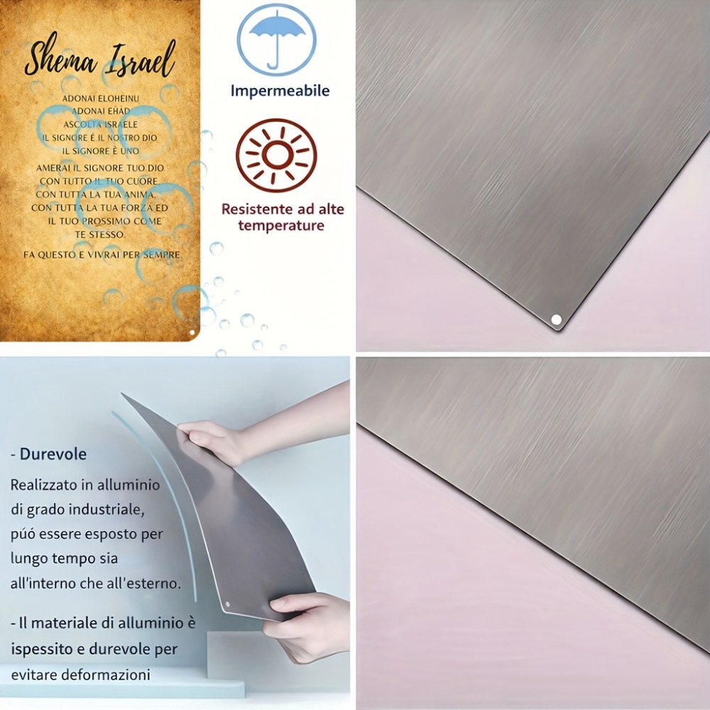 CIFBUY  Hebrew Scripture Alumi - Home Decor Free recension och pris