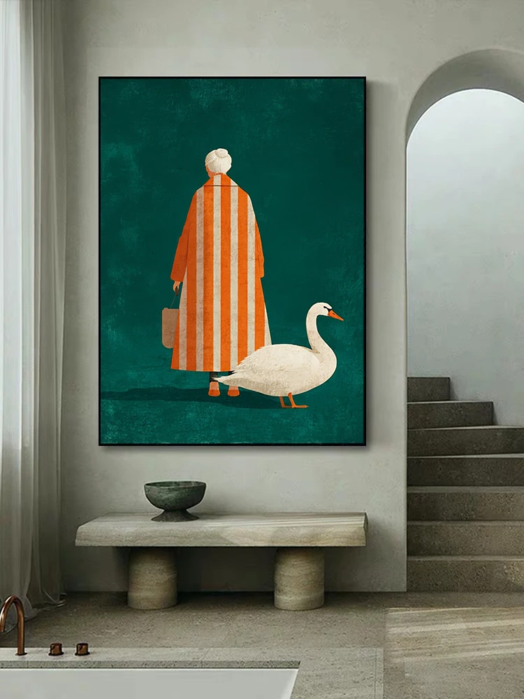 Figure in Orange White Striped - Home Decor Zen recension och pris