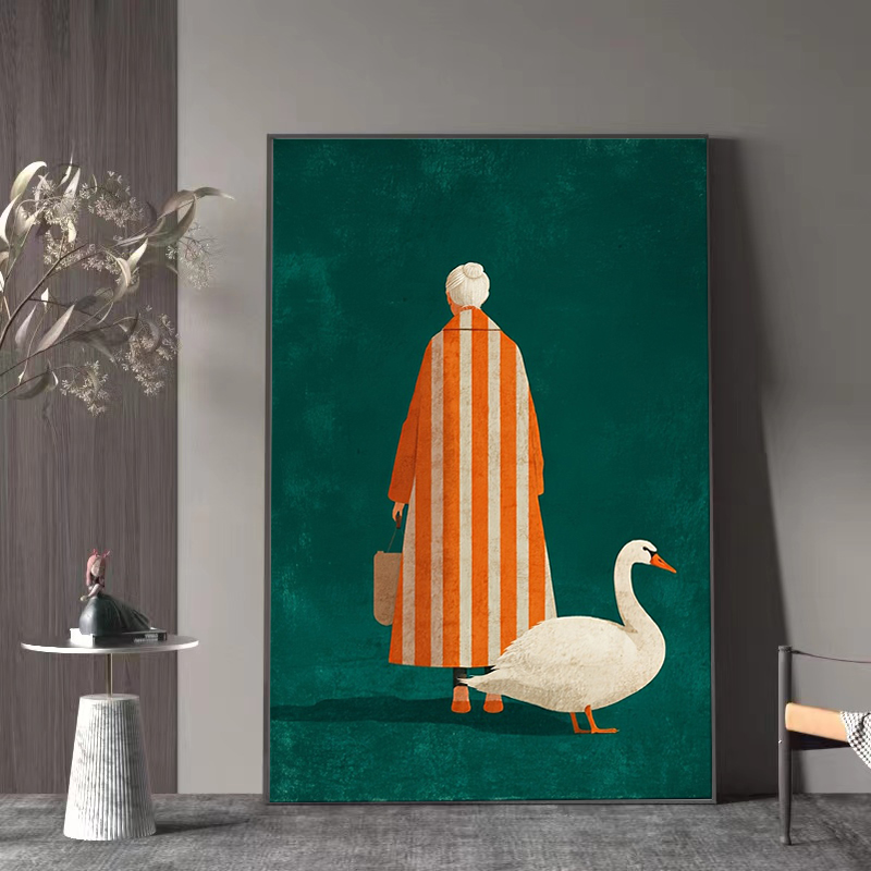 Figure in Orange White Striped - Home Decor Zen recension och pris