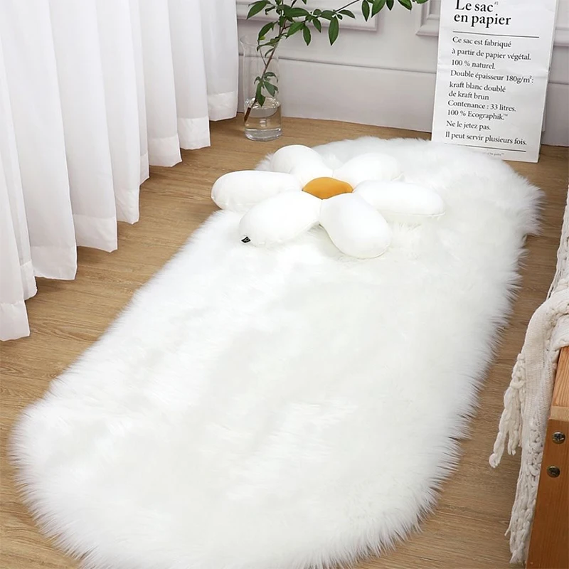 Luxury Faux Fur Rug Large Soft - Cowhide Rug Faux recension och pris
