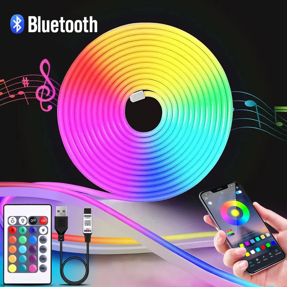 1-5m RGB LED Neon Strip Light  - Home Decor Lighting recension och pris