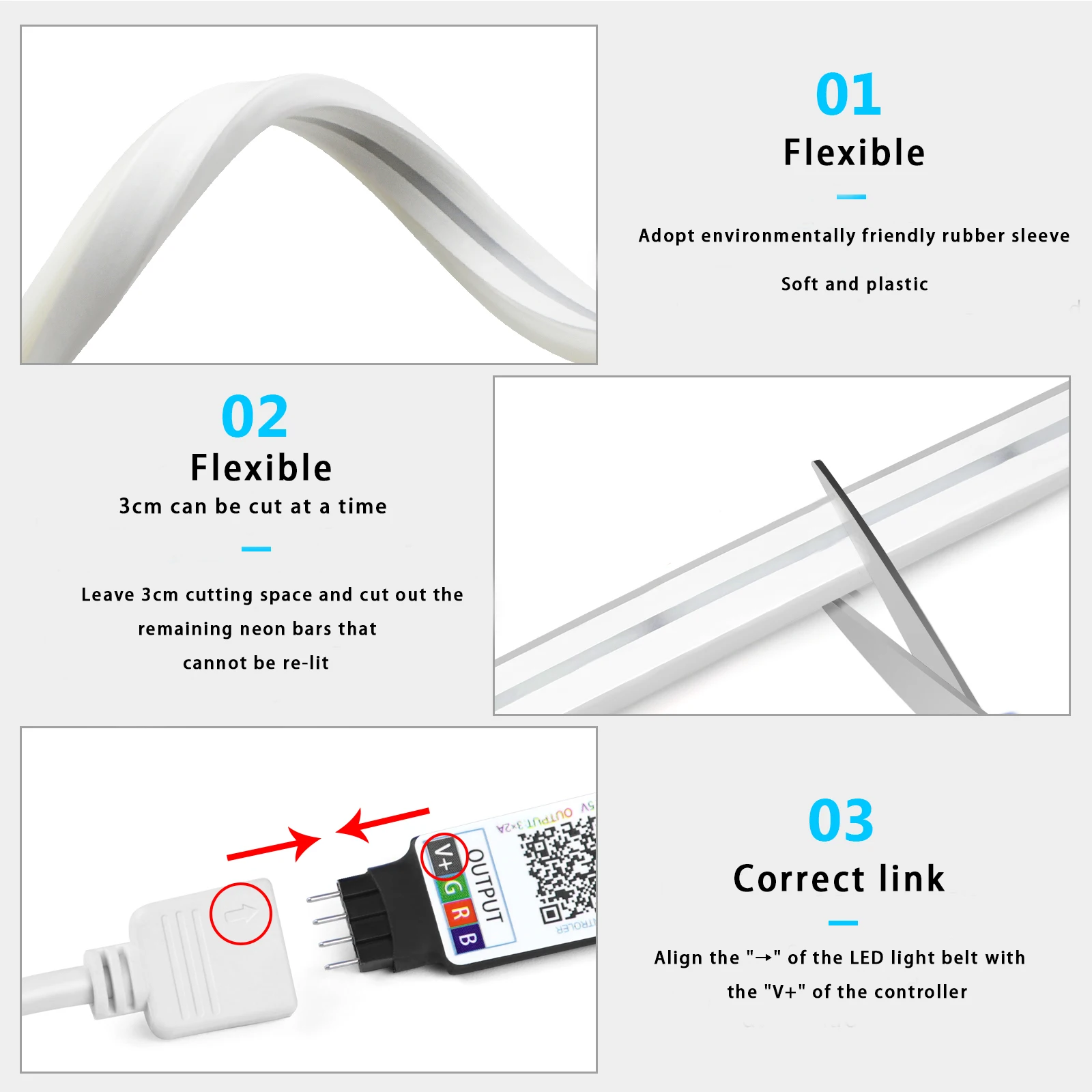 1-5m RGB LED Neon Strip Light  - Home Decor Lighting recension och pris